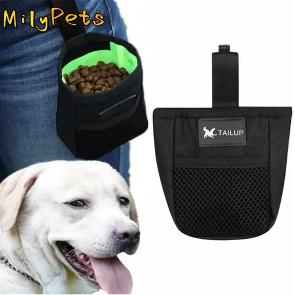 Durable Oxford Cloth Dog Treat Pouch Wearable With Hook Pet Feed Pocket Training Bait Waist Bag Outdoor Walk Train The Dog
