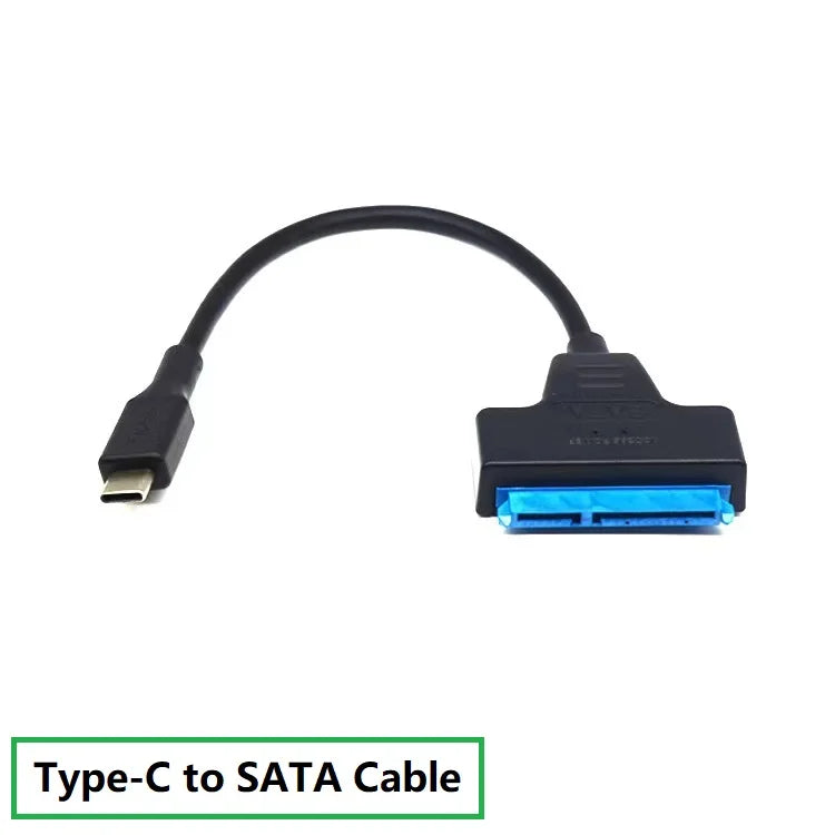 SATA To USB3.0 / TypeC Cable For 2.5 Inch External HDD SSD Hard Drive SATA 3 22 Pin Adapter USB 3.0 To Sata III Cord Up to 6 Gbp
