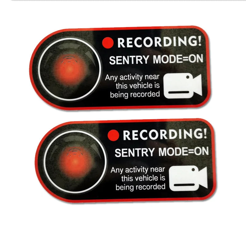 for Tesla Model 3 Highland 2024 Warning Sticker Invader Sentinel Sentry Mode Static Car Stickers Model Y X S 2023 Accessories
