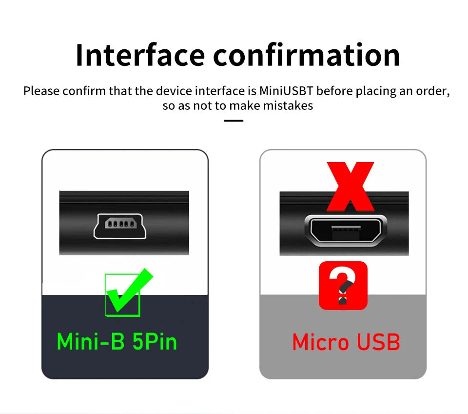 USB C to Mini USB cable Braided USB-C to Mini-USB 5-pin OTG charging Sync Data cable for GPS,Mp4/3,Camera,Dash Cam, C to  Mini B