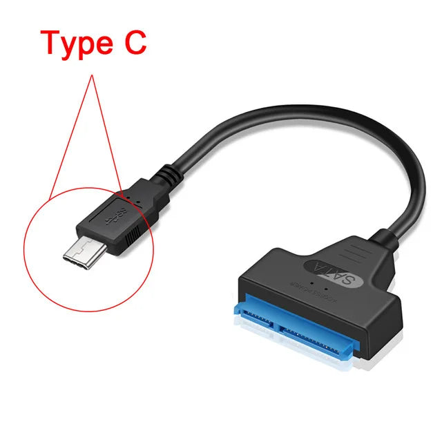 Sata To USB 3.0 Adapter Cable USB To SATA 3 Cable Support 22 Pin 2.5 Lnche External HDD SSD Hard Disk Computer Connector Fit