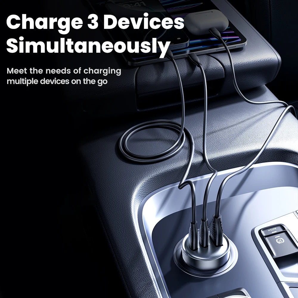 Toocki 65W Car Charger PD 35W Fast Charge for iPhone 16 15 14 Samsung S24 AFC USB C Car Phone Charger for Xiaomi Huawei Realme