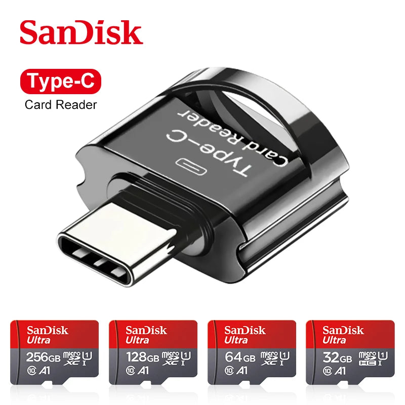 SanDisk Micro-SD Card 32GB 64GB 256GB 128GB A1 Memory Cards Class 10 Flash Drive Cards 32GB cartao de memoria For Phone