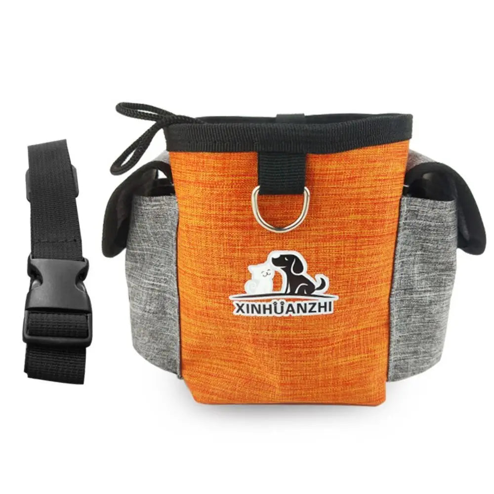 Oxford Dog Treat Bag Large Capacity with Adjustable Strap Dog Training Pouch with Poop Bag Hole Water Proof