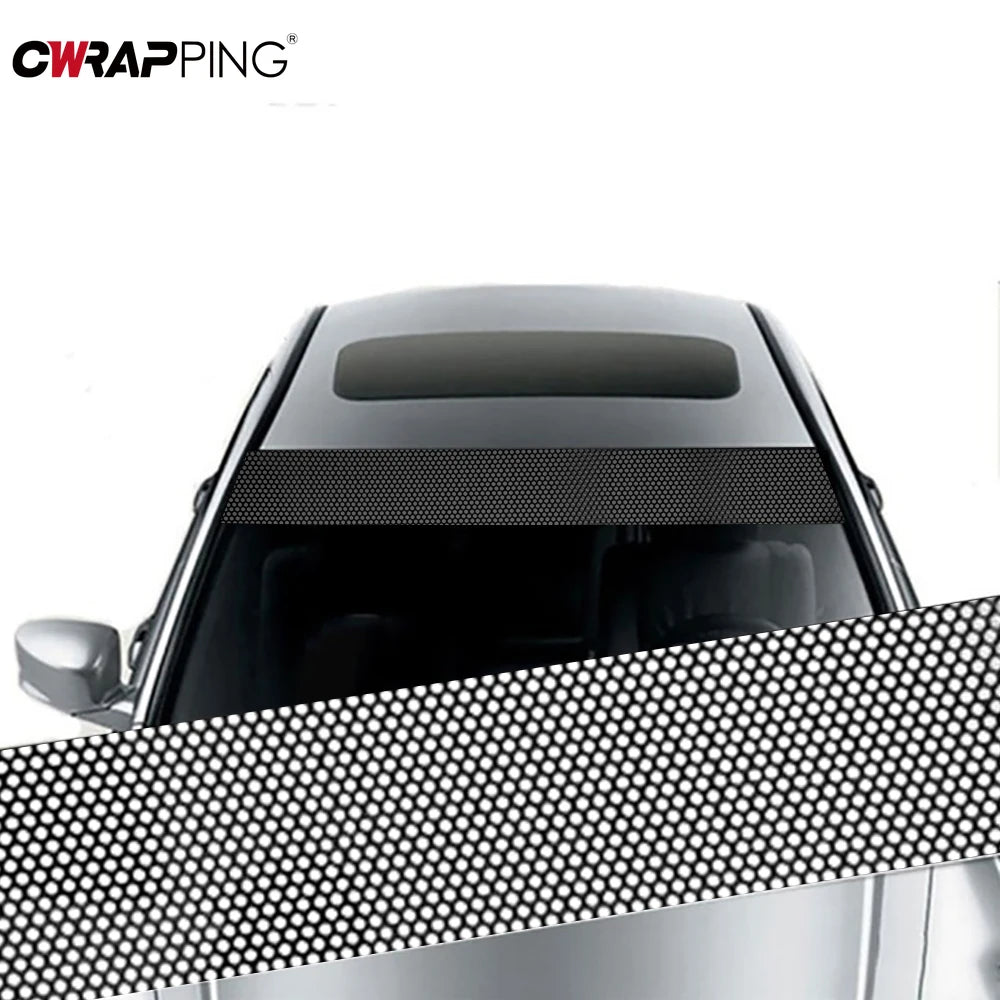 Car Sunshade Stickers Fly Eye One Way Vision Mesh Film Auto Front Windshield 3D Design Vinyl Film Decals Cars Decorative Sticker