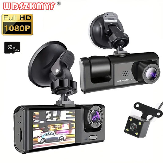 1080P Car Dvr 2/3 Camra Dash Cam for Cars Camera for Vehicle Recorder Video Front Optional Rear Camera  Night Vision Dashcam