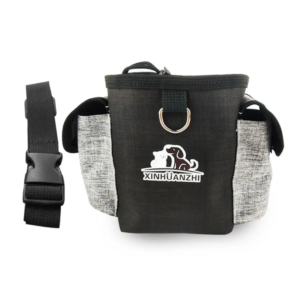 Oxford Dog Treat Bag Large Capacity with Adjustable Strap Dog Training Pouch with Poop Bag Hole Water Proof